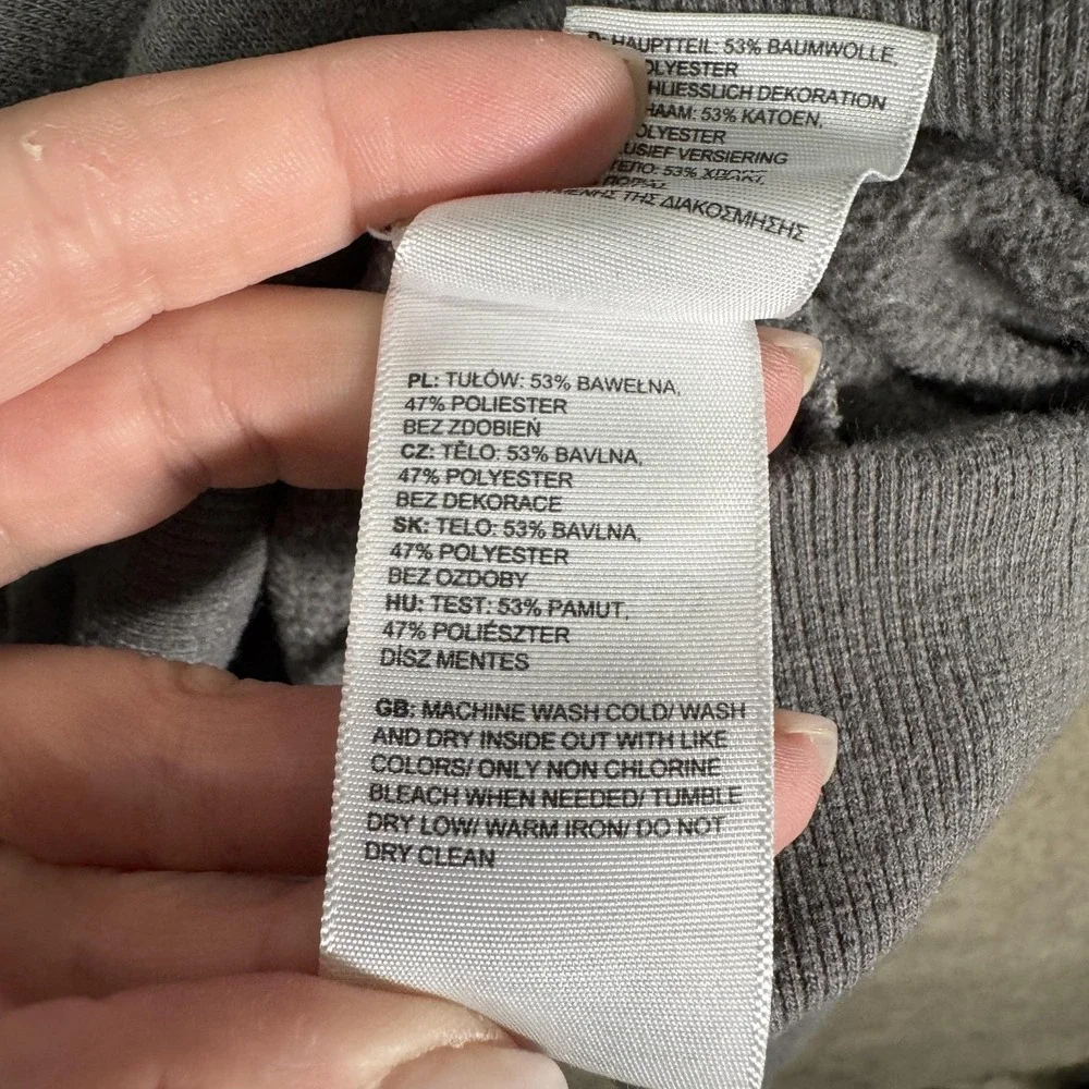 The North Face Hoodie‎ Mens Large Gray Patriotic Logo Pullover Kangaroo Pocket